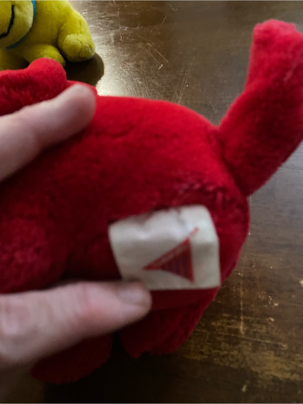 Pair of Plush Dogs - Red and Yellow - Picture 6 of 7